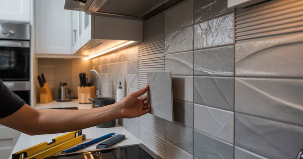Zelfklevende tegels voor keuken slim renoveren zonder breken op een snelle manier